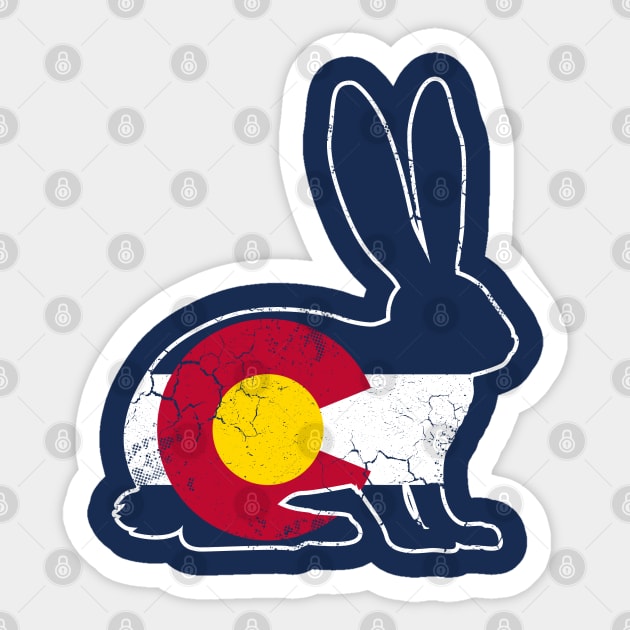 Colorado Flag Rabbit Bunny Sticker by E